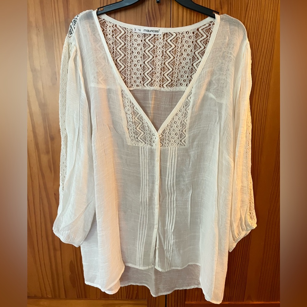 Maurices Lace Accent Blouse